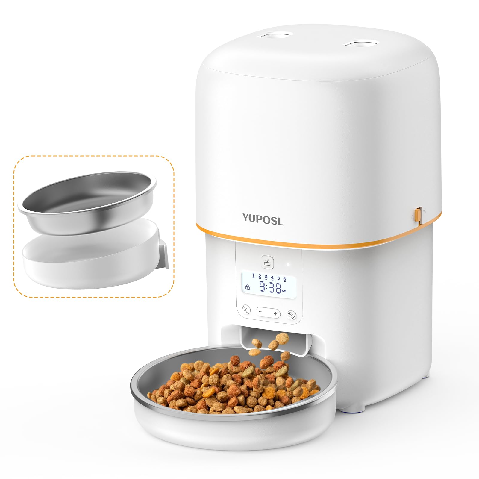 Yuposl — Comedero Automático Programable para Gatos y Perros con Control de Porciones y Batería de 180 Días