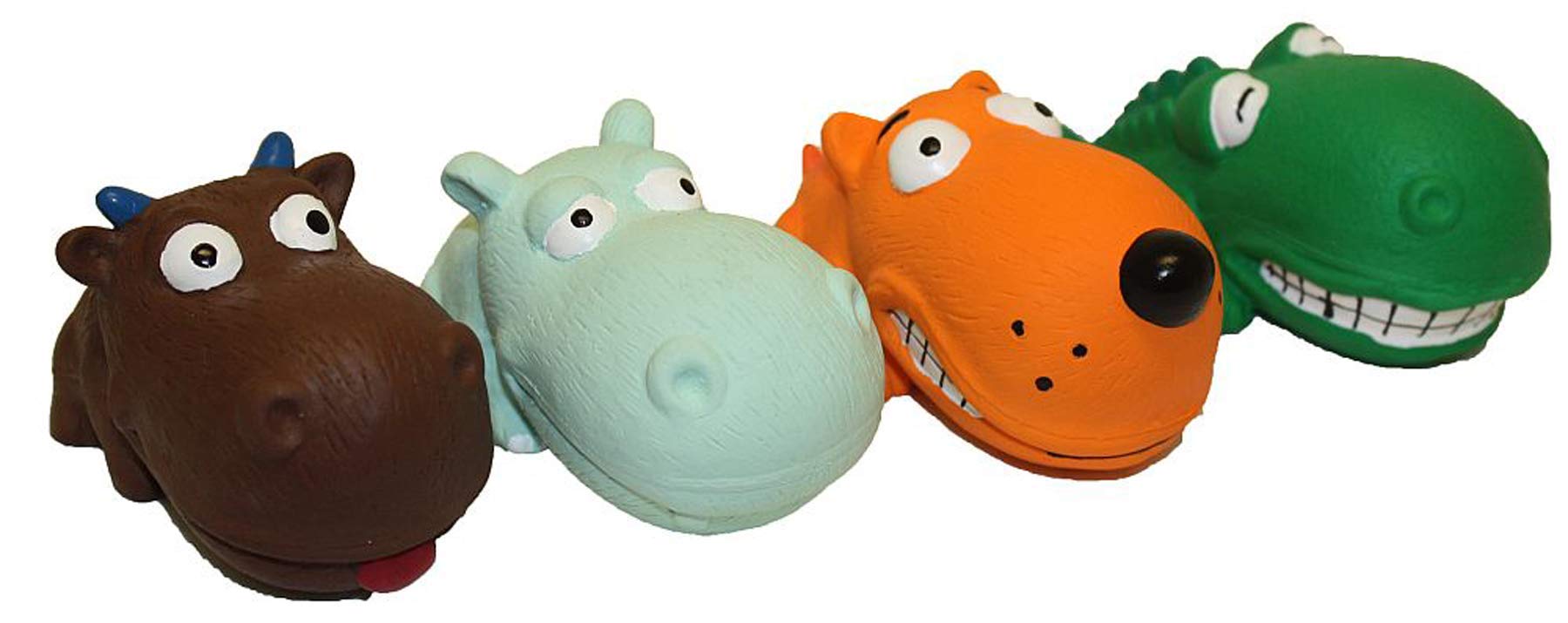 Multipet Mini Latex Animals — Juguete con Chillido para Perro en Figuras de Animales, Paquete de 3