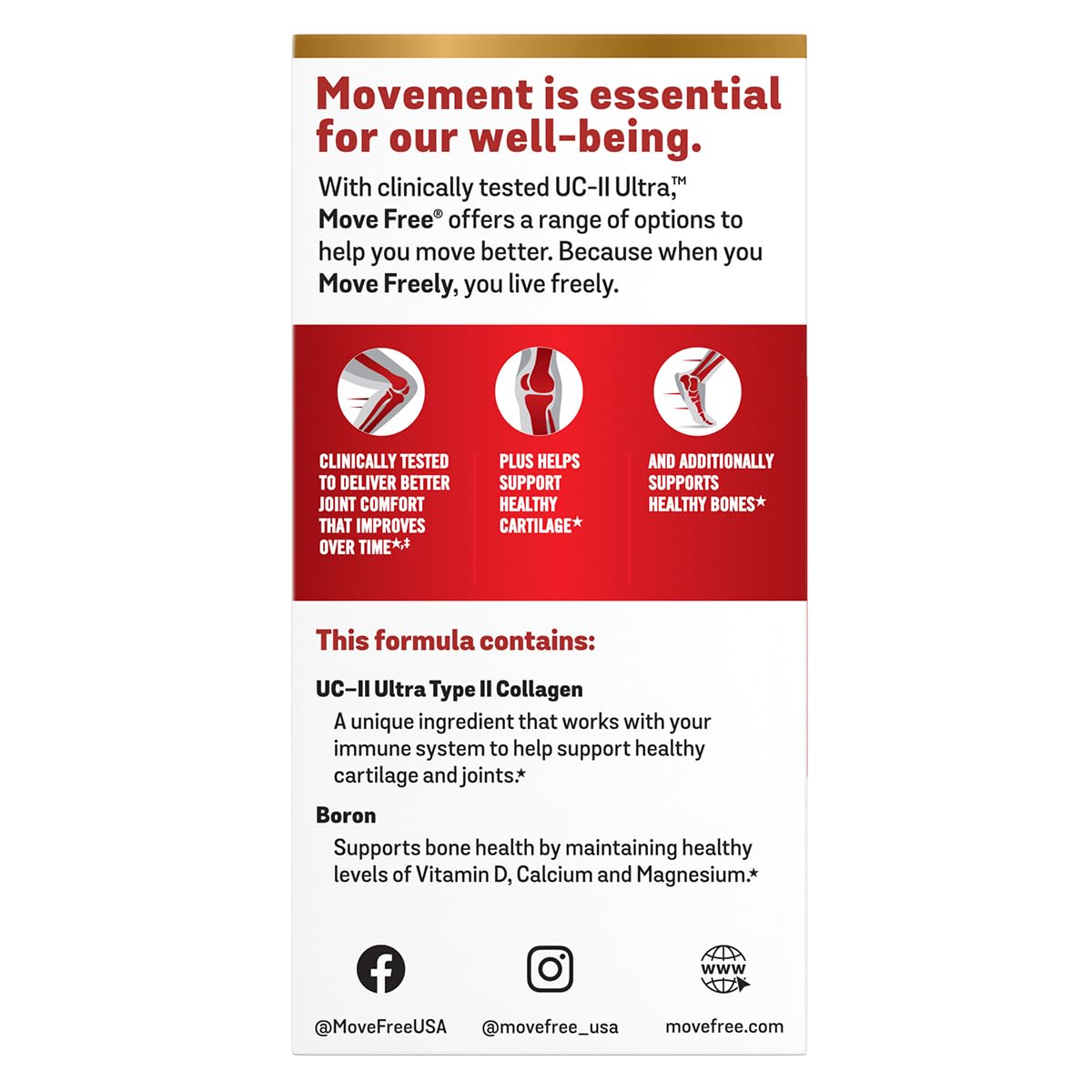 Move Free Ultra Triple Acción — Suplemento de Colágeno Tipo II para Soporte de Articulaciones, Cartílago y Huesos en Perros