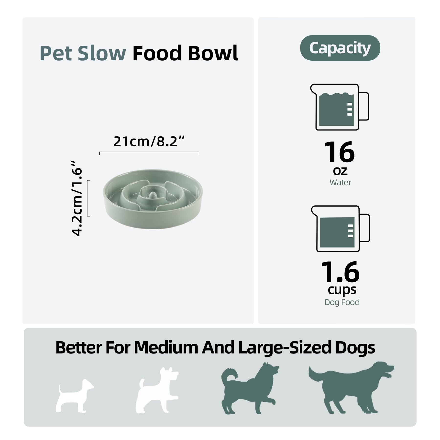 Havniva — Tazón Comedero Lento de Cerámica para Mascotas — Alimentación Pausada y Saludable para Perros y Gatos