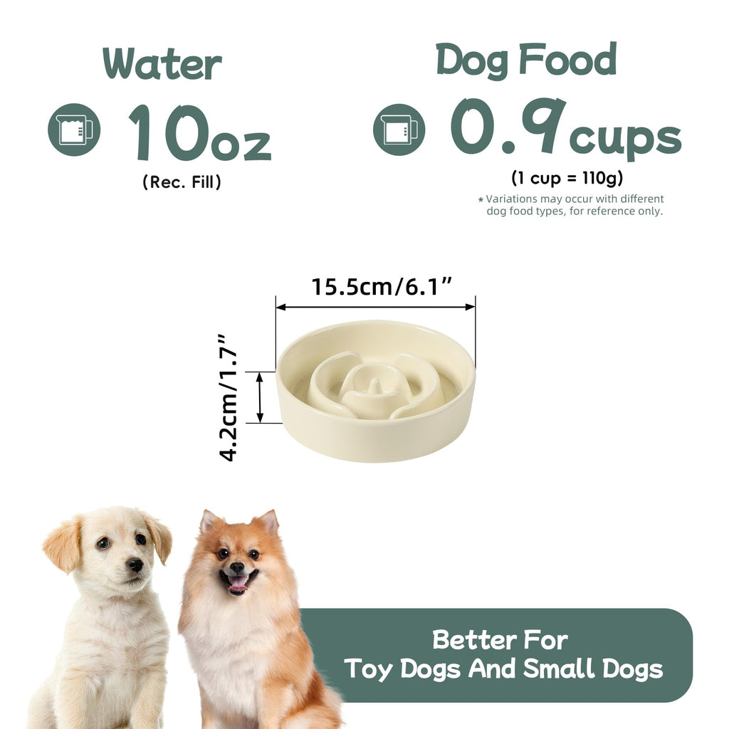Havniva — Tazón Comedero Lento de Cerámica para Mascotas — Alimentación Pausada y Saludable para Perros y Gatos