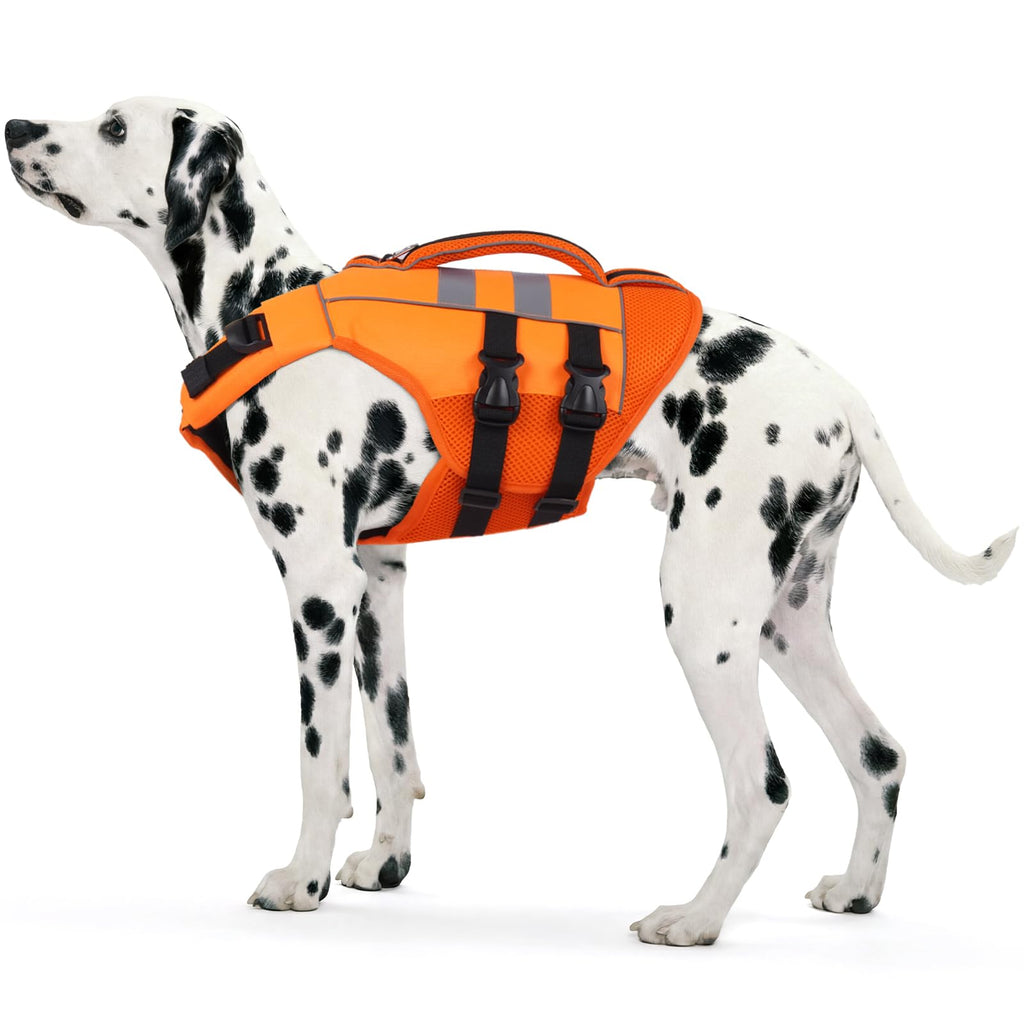 Kuoser — Chaleco Salvavidas Ajustable con Asa de Rescate y Reflectores para Perro