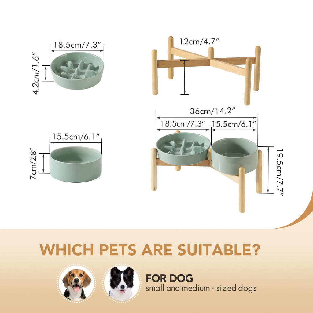 Havniva — Tazón Comedero Lento de Cerámica para Mascotas — Alimentación Pausada y Saludable para Perros y Gatos