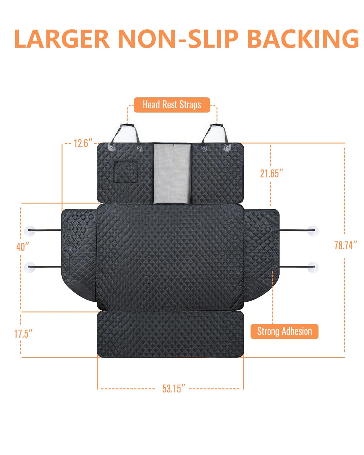 PETICON — Cubierta Protectora Impermeable para Maletero de SUV, Sedán y Van con Protector de Cajuela y Antideslizante para Perros
