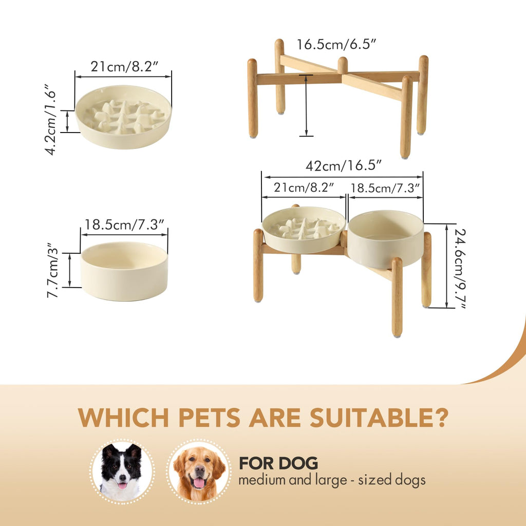 Havniva — Tazón Comedero Lento de Cerámica para Mascotas — Alimentación Pausada y Saludable para Perros y Gatos