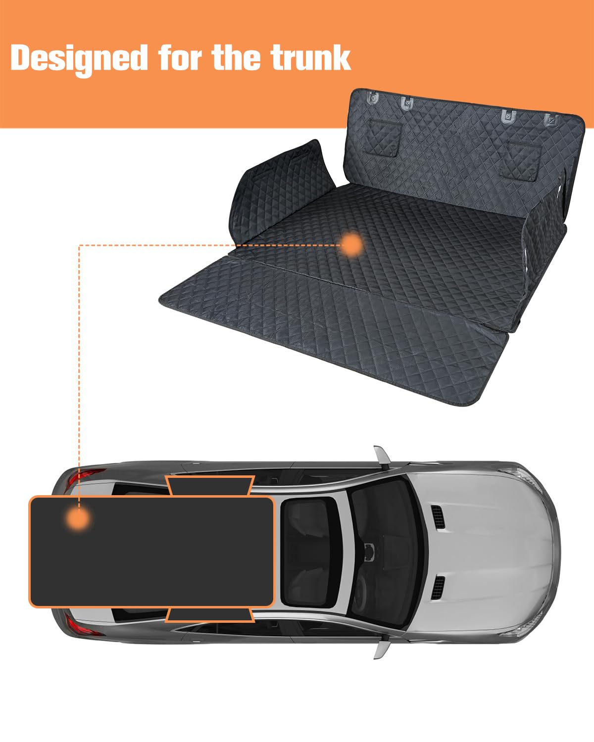 PETICON — Cubierta Protectora Impermeable para Maletero de SUV, Sedán y Van con Protector de Cajuela y Antideslizante para Perros