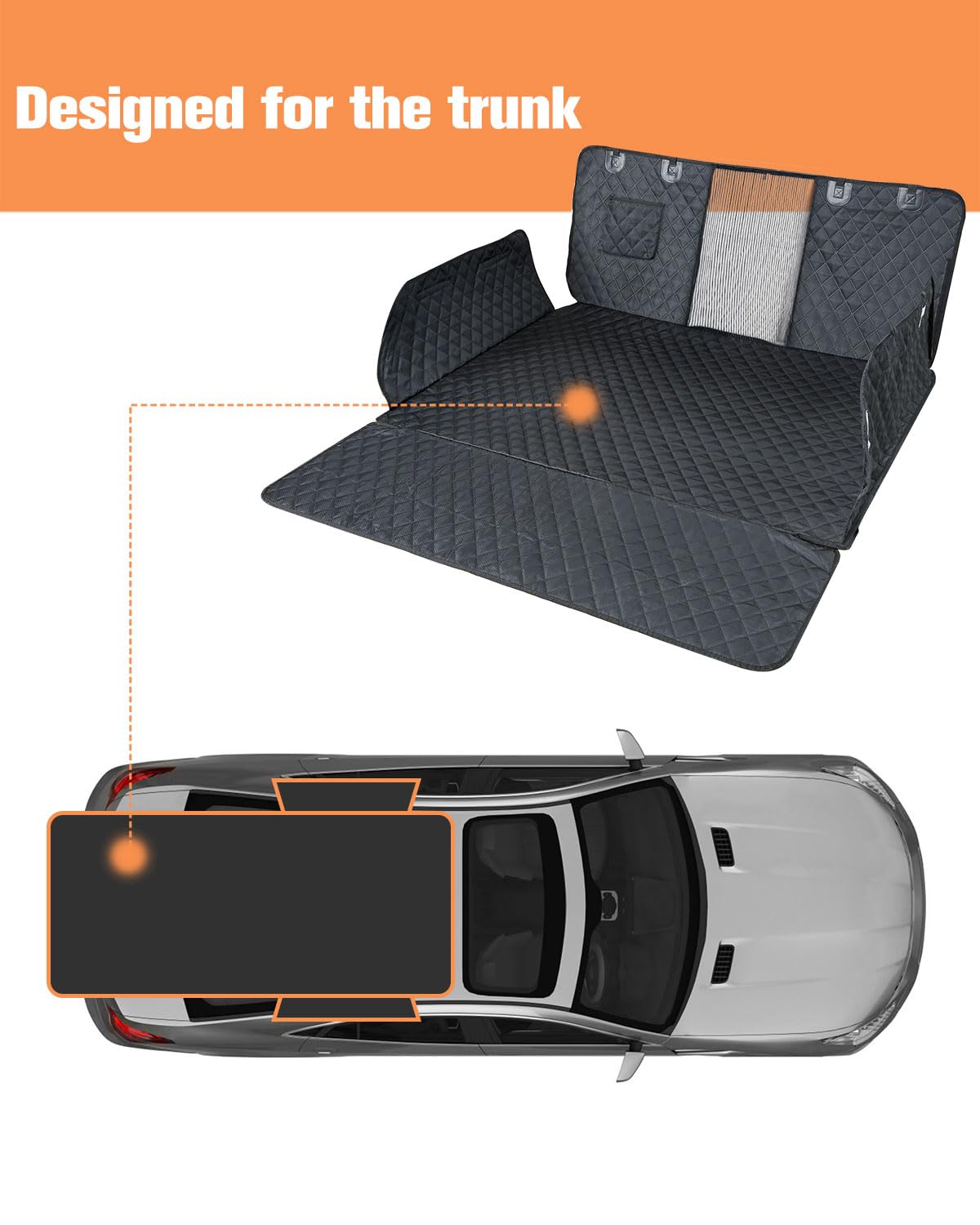 PETICON — Cubierta Protectora Impermeable para Maletero de SUV, Sedán y Van con Protector de Cajuela y Antideslizante para Perros