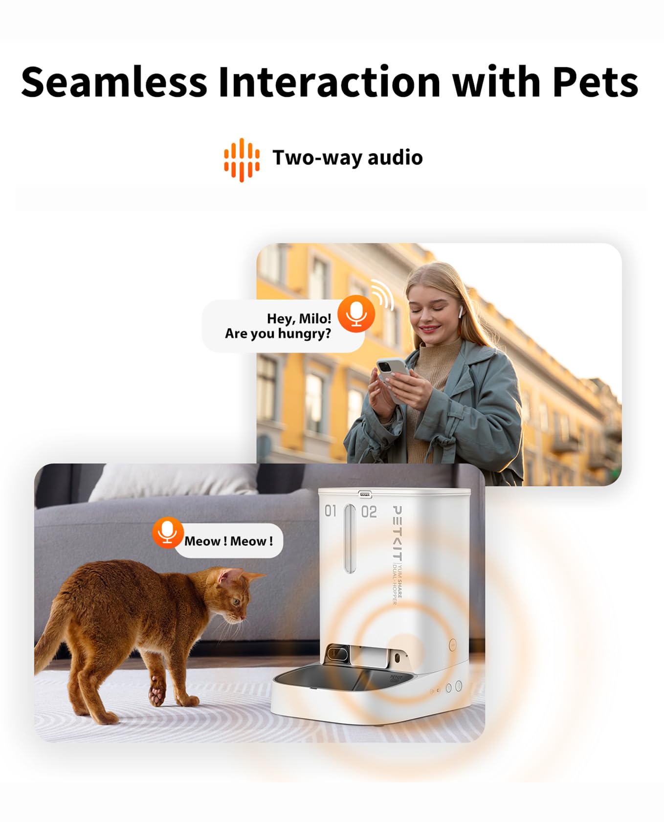 PETKIT — Comedero Automático con Cámara HD 1080P y Visión Nocturna para Gato y Perro Pequeño