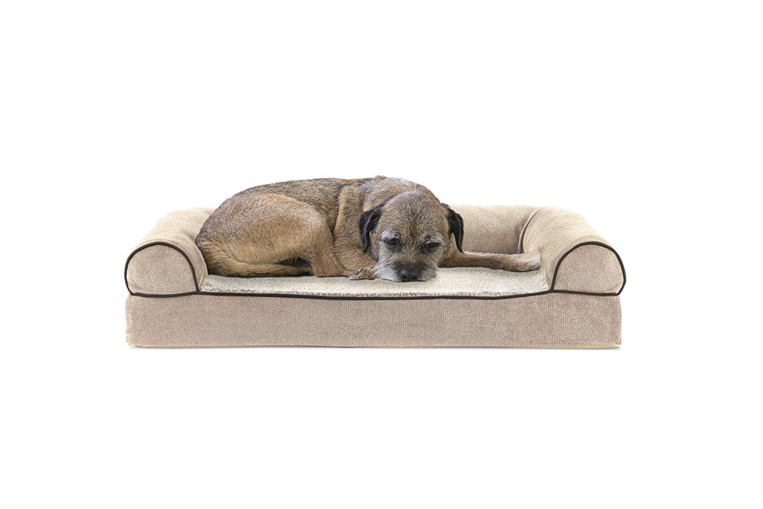Furhaven Cooling Gel — Cama Ortopédica con Gel Refrescante, Bolsters Removibles y Cubierta Lavable para Perros Grandes
