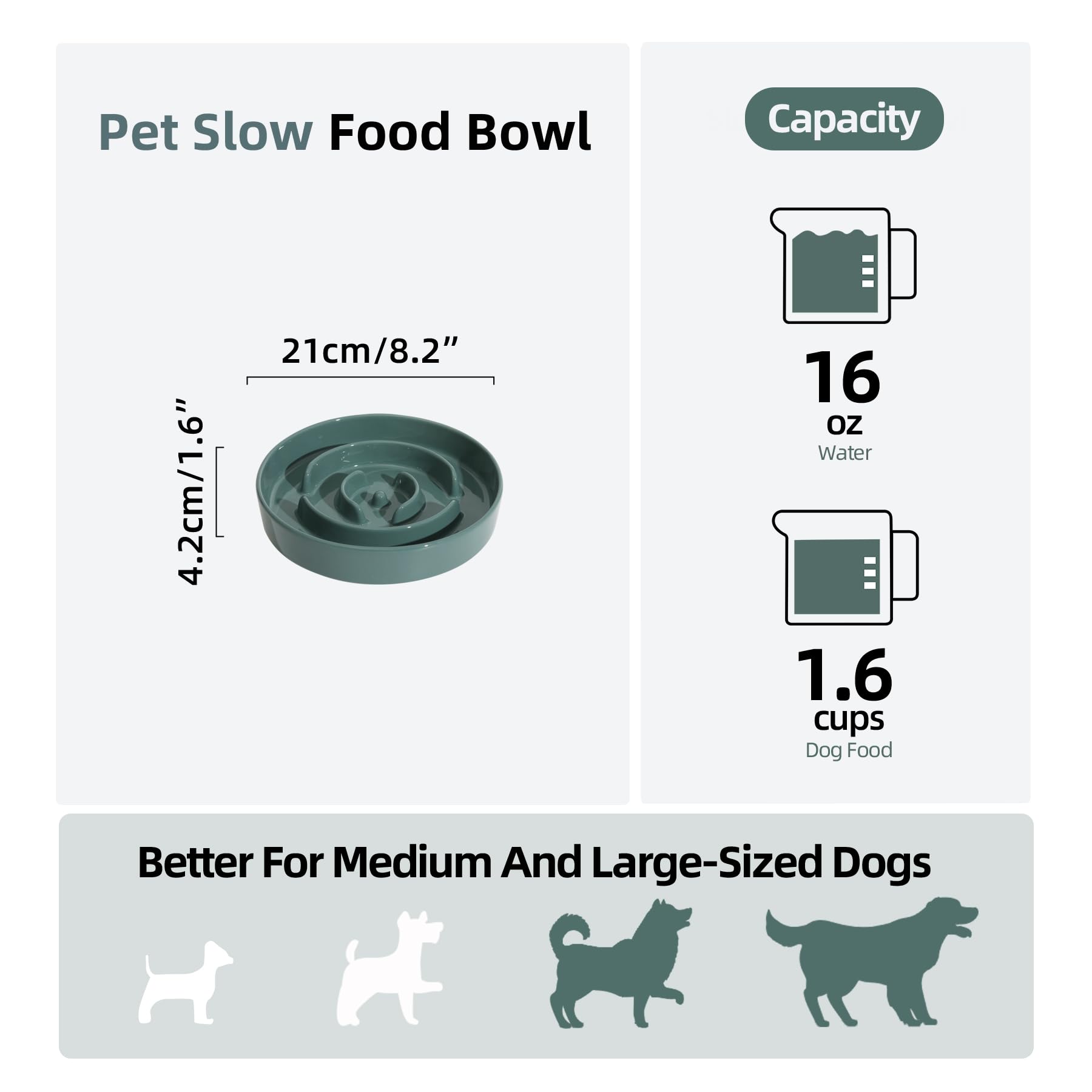 Havniva — Tazón Comedero Lento de Cerámica para Mascotas — Alimentación Pausada y Saludable para Perros y Gatos