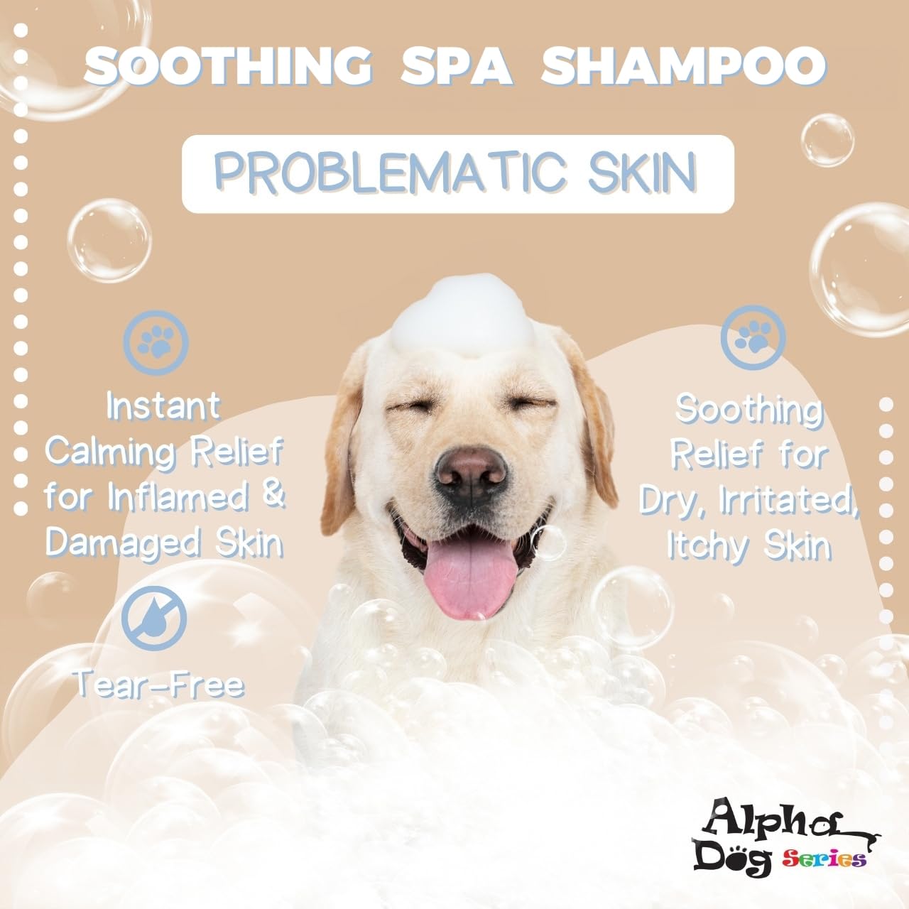 Alpha Dog Series — Shampoo y Acondicionador 2 en 1 con Aloe Vera para Perro, Fórmula Natural, pH Balanceado y Sin Lágrimas