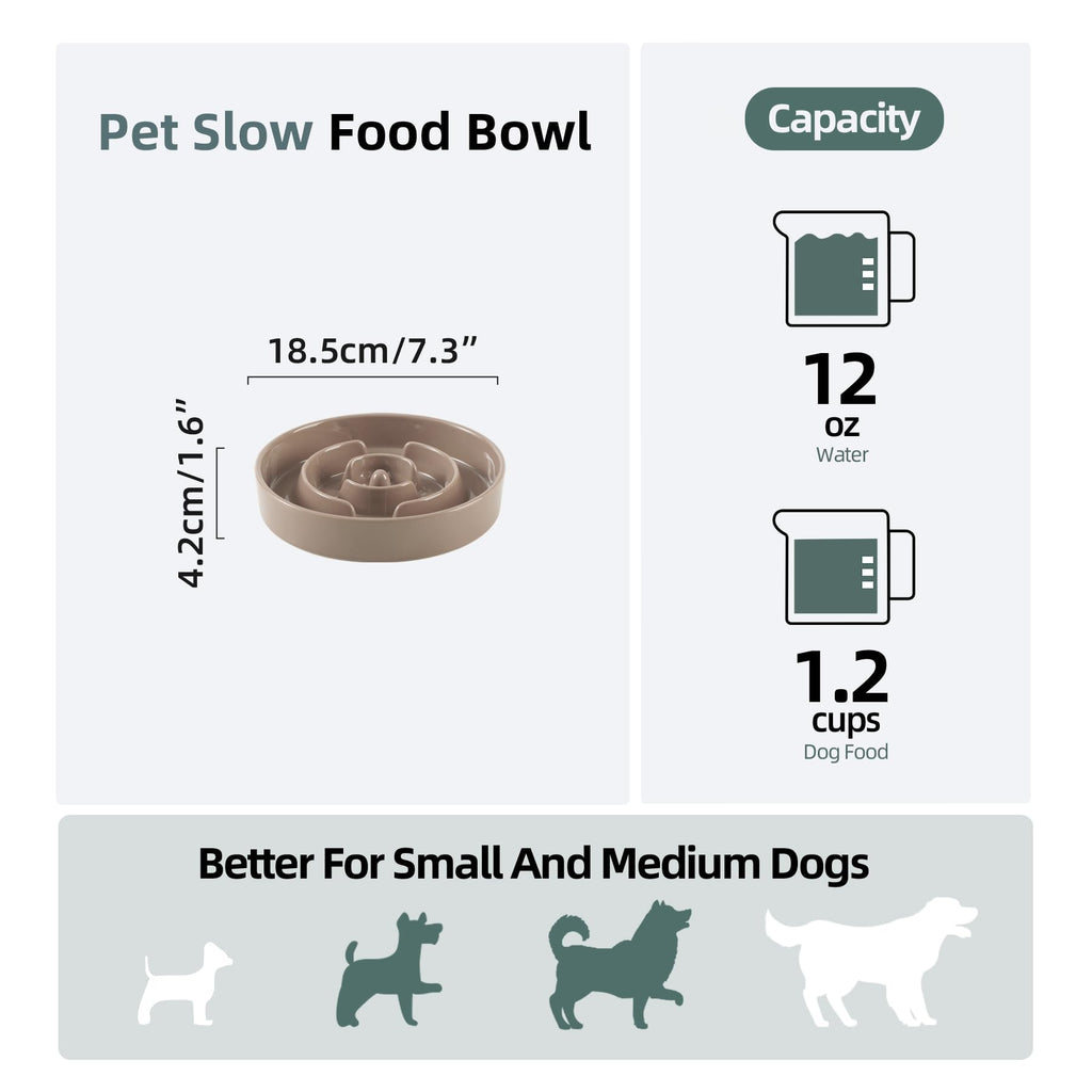 Havniva — Tazón Comedero Lento de Cerámica para Mascotas — Alimentación Pausada y Saludable para Perros y Gatos