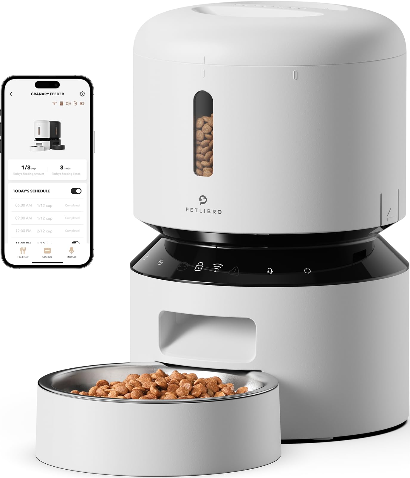 PETLIBRO — Comedero Automático WiFi 5G con Dispensador de Alimento para Gatos y Perros, 5L, hasta 10 Comidas por Día y Sensor de Alimento Bajo