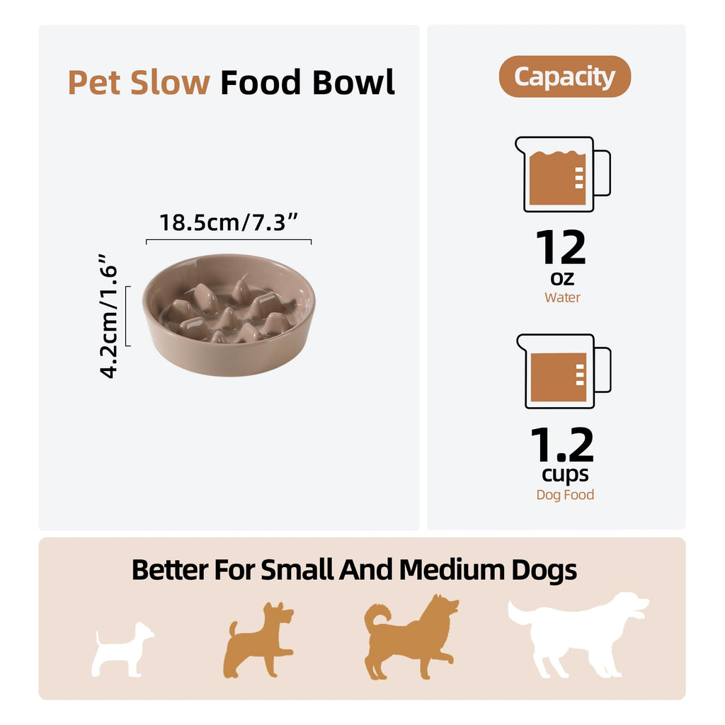 Havniva — Tazón Comedero Lento de Cerámica para Mascotas — Alimentación Pausada y Saludable para Perros y Gatos