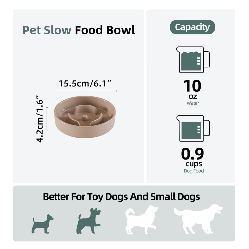 Havniva — Tazón Comedero Lento de Cerámica para Mascotas — Alimentación Pausada y Saludable para Perros y Gatos