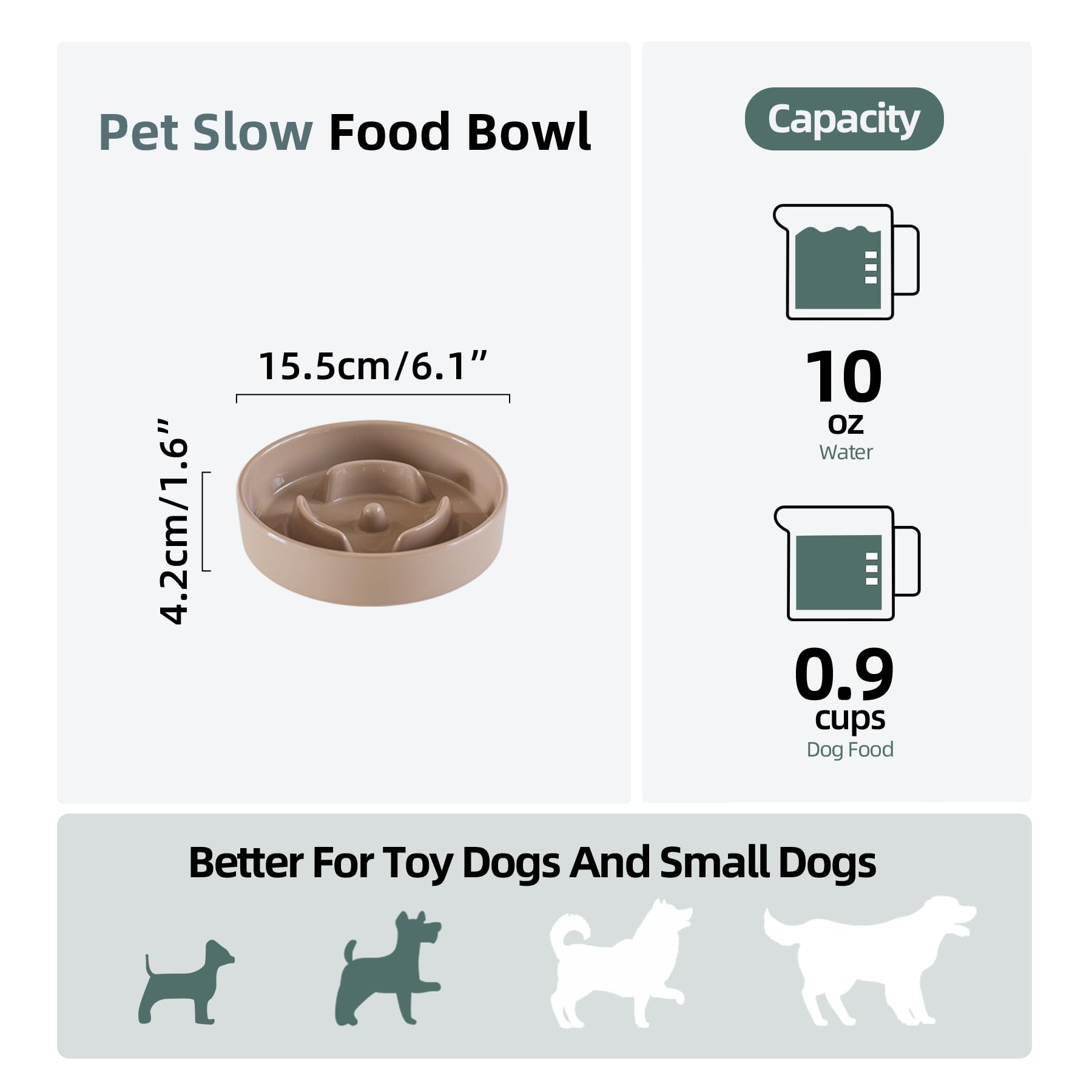 Havniva — Tazón Comedero Lento de Cerámica para Mascotas — Alimentación Pausada y Saludable para Perros y Gatos