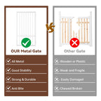 Corralito y Reja Divisoria de Metal para Perros — Puerta Abatible, Plegable y Autoportante para Interiores