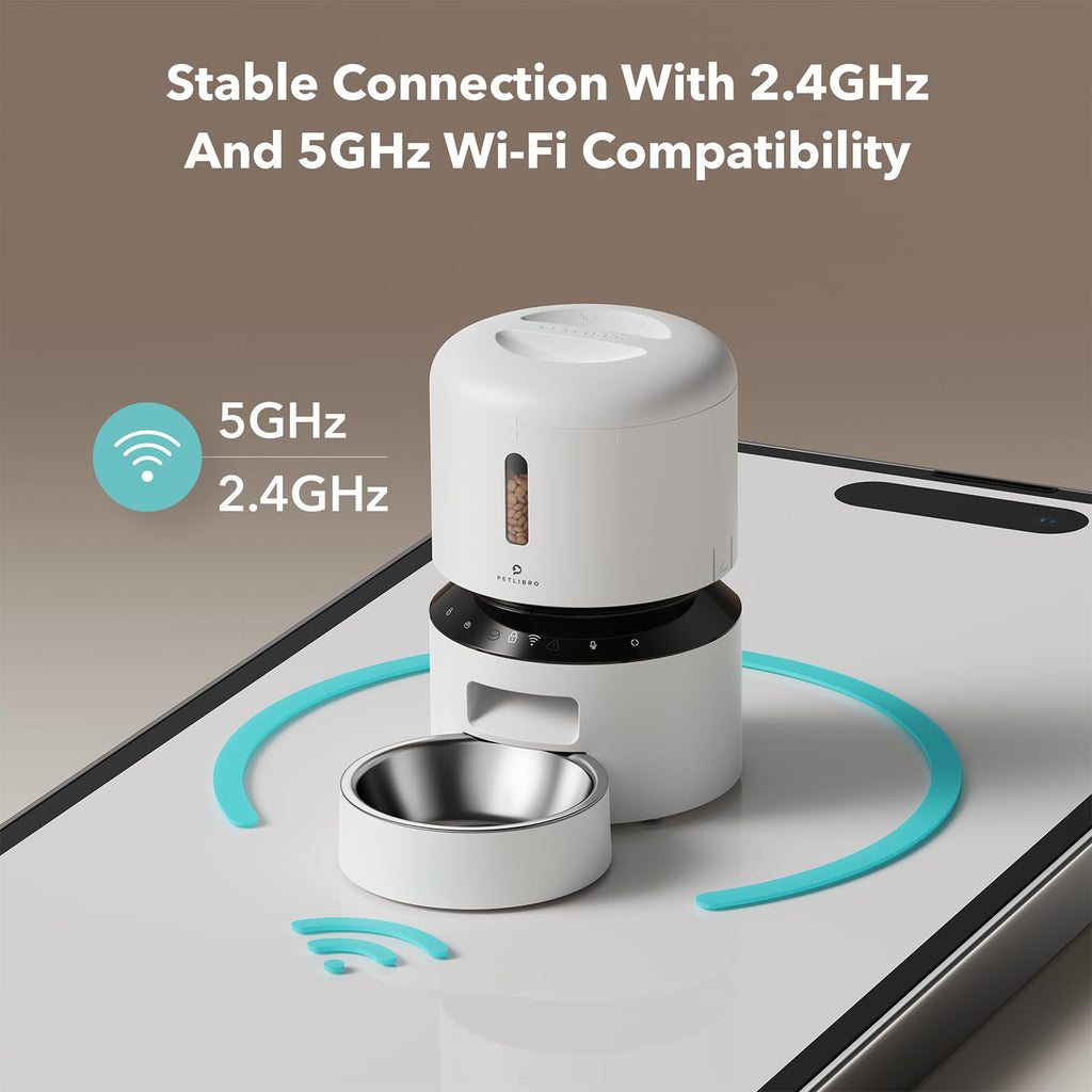 PETLIBRO — Comedero Automático WiFi 5G con Dispensador de Alimento para Gatos y Perros, 5L, hasta 10 Comidas por Día y Sensor de Alimento Bajo