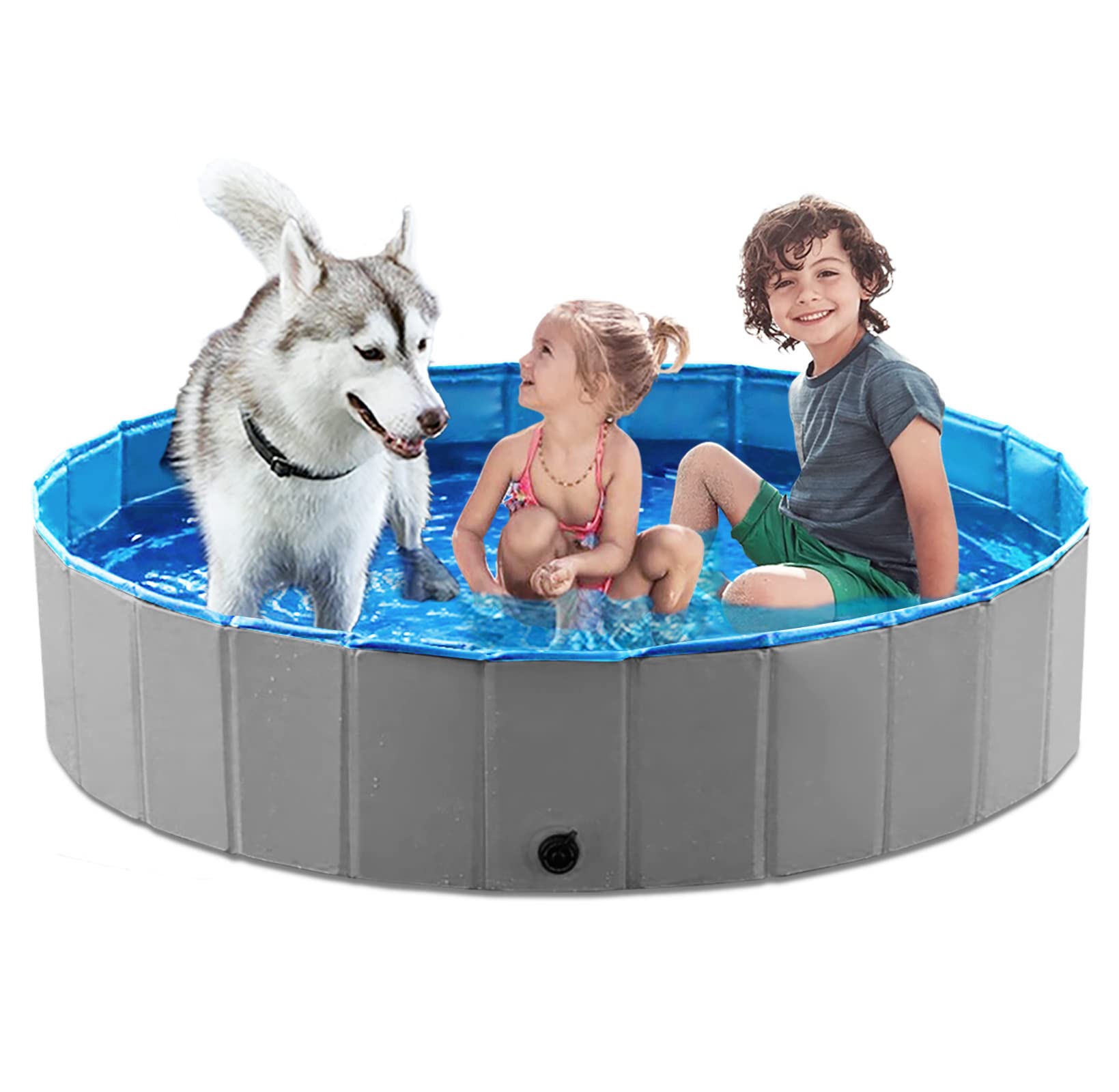 Jasonwell — Alberca Plegable y Portátil para Perros, Gatos y Niños | Tina de Baño Antiderrapante sin Inflado