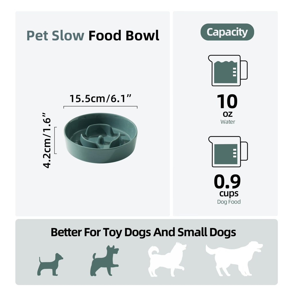 Havniva — Tazón Comedero Lento de Cerámica para Mascotas — Alimentación Pausada y Saludable para Perros y Gatos