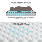 Patas Lague — Cama Ortopédica con Espuma Egg Crate, Funda Lavable y Base Antideslizante para Perro