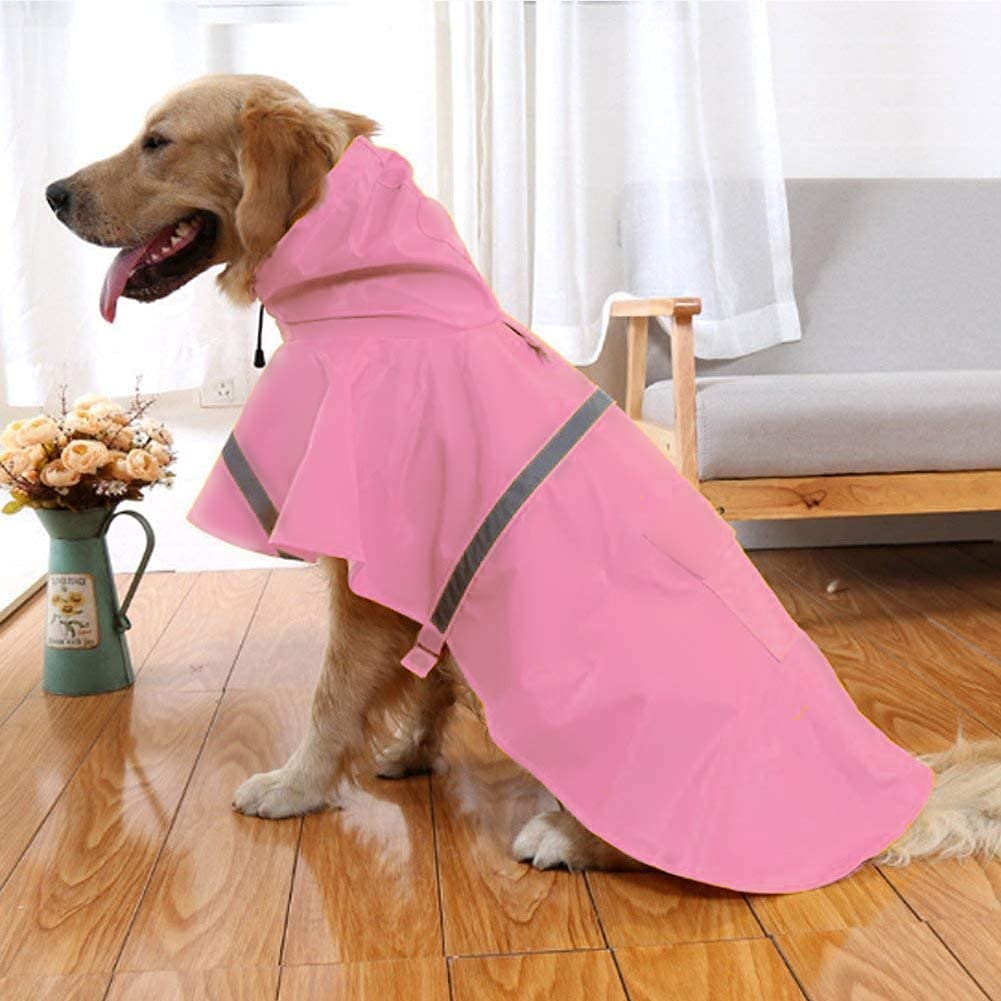 Mikayoo — Impermeable con Capucha y Tira Reflectante para Perro, Ligero y Ajustable