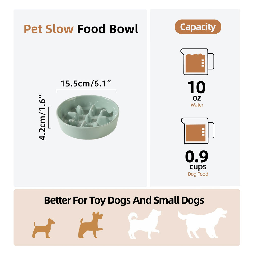Havniva — Tazón Comedero Lento de Cerámica para Mascotas — Alimentación Pausada y Saludable para Perros y Gatos