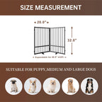 Corralito y Reja Divisoria de Metal para Perros — Puerta Abatible, Plegable y Autoportante para Interiores