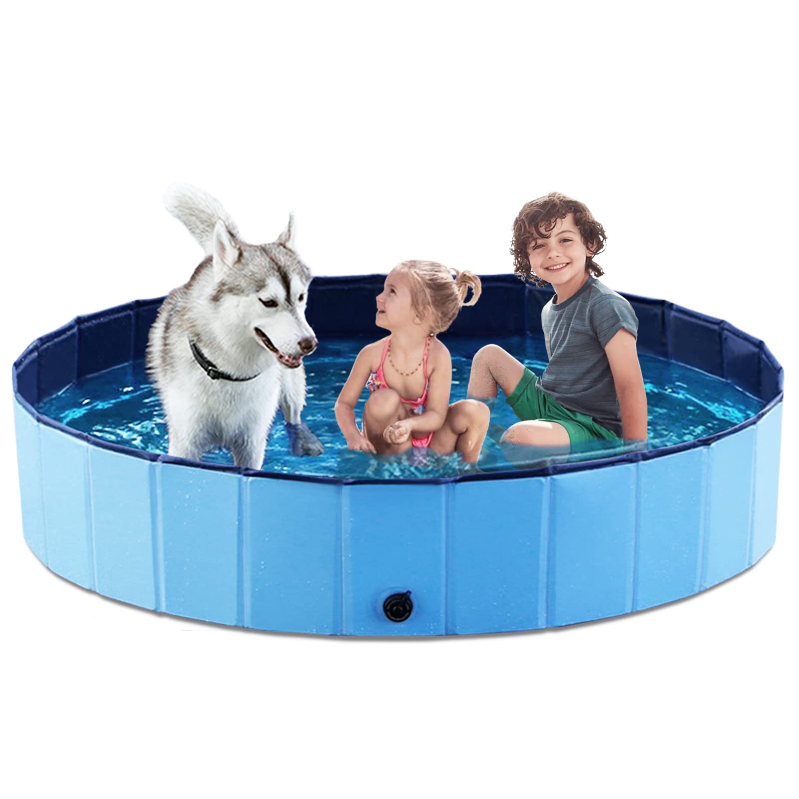 Jasonwell — Alberca Plegable y Portátil para Perros, Gatos y Niños | Tina de Baño Antiderrapante sin Inflado