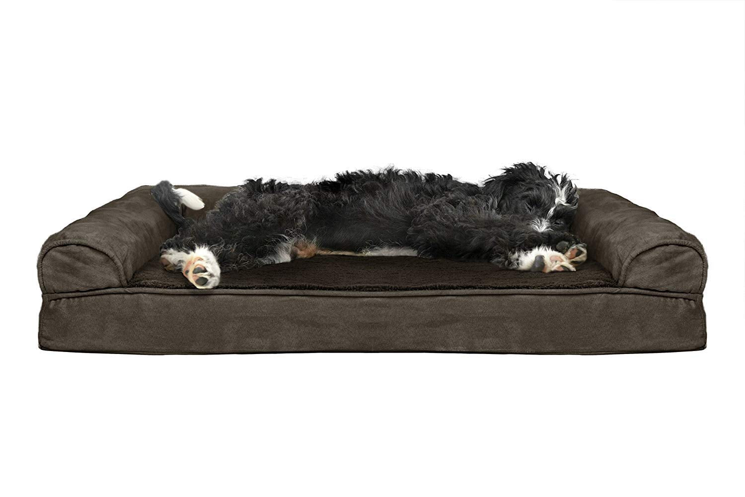 Furhaven Cooling Gel — Cama Ortopédica con Gel Refrescante, Bolsters Removibles y Cubierta Lavable para Perros Grandes