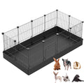 LANGXUN — Corral y Jaula Modular de Metal para Animales Pequeños, Conejos, Cobayos, Cachorros y Gatitos | Uso Interior y Exterior