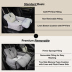 Jacko & Co — Asiento de Auto Premium para Perros Pequeños y Cachorros con Correa de Seguridad, Bolsillos de Almacenamiento y Funda Lavable a Máquina