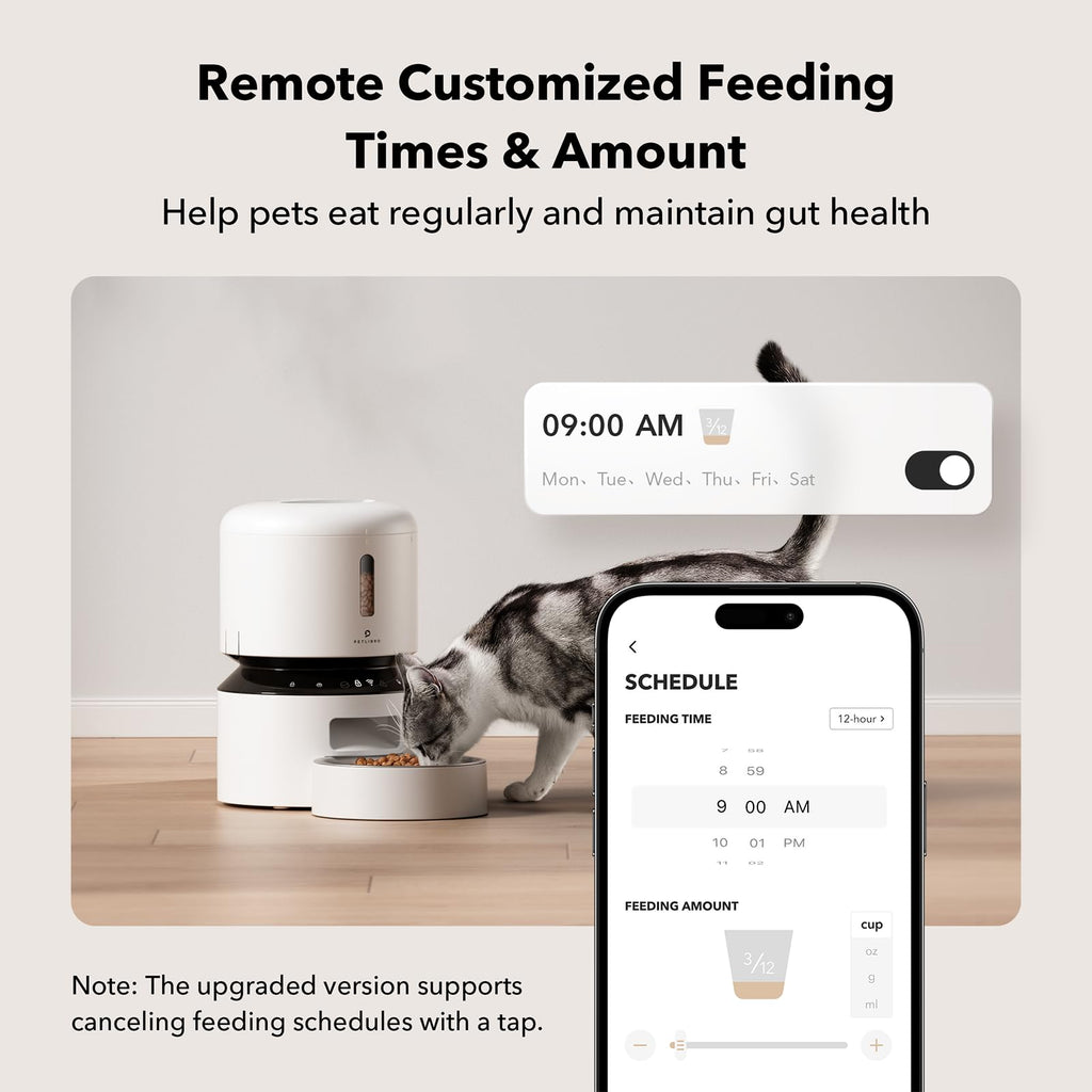 PETLIBRO — Comedero Automático WiFi 5G con Dispensador de Alimento para Gatos y Perros, 5L, hasta 10 Comidas por Día y Sensor de Alimento Bajo