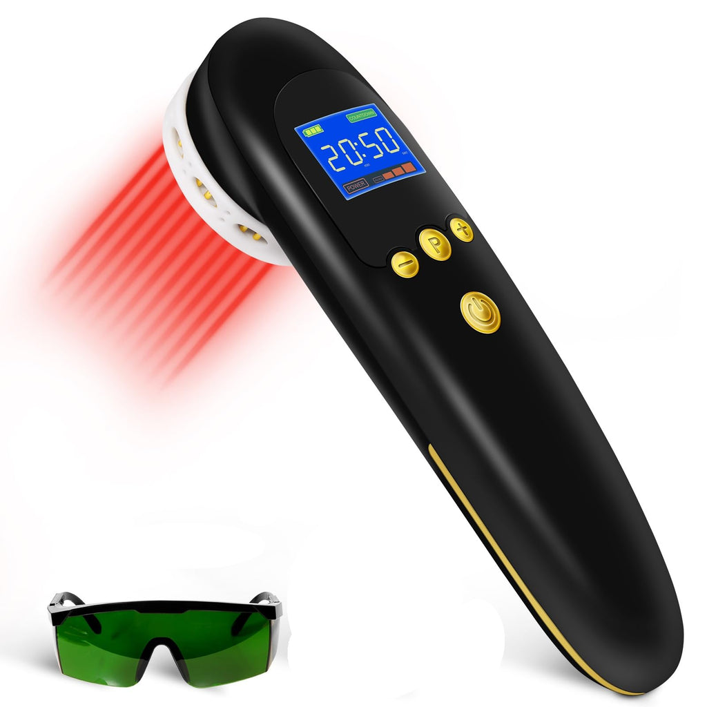 Dispositivo de Terapia de Luz Roja e Infrarroja Cercana para Mascotas — Alivio de Dolor Muscular y Articular para Perros, Gatos y Caballos | Portátil con 808nm y 650nm