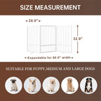 Corralito y Reja Divisoria de Metal para Perros — Puerta Abatible, Plegable y Autoportante para Interiores
