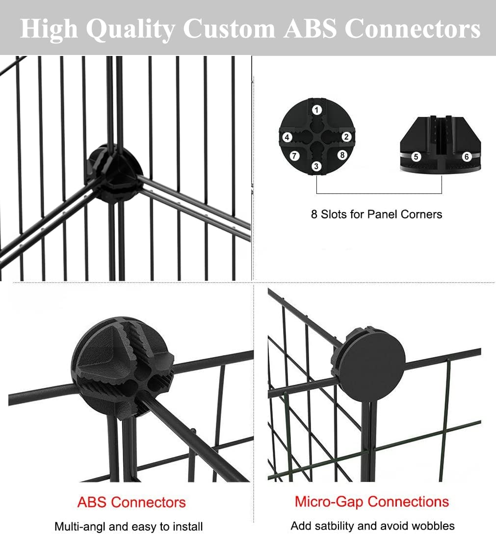 LANGXUN — Corral y Jaula Modular de Metal para Animales Pequeños, Conejos, Cobayos, Cachorros y Gatitos | Uso Interior y Exterior
