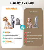 oneisall Rasurador Inalámbrico para Perros — Cortadora de Pelo Silenciosa de 2 Velocidades con Cuchilla Metálica Desmontable para Grooming en Casa