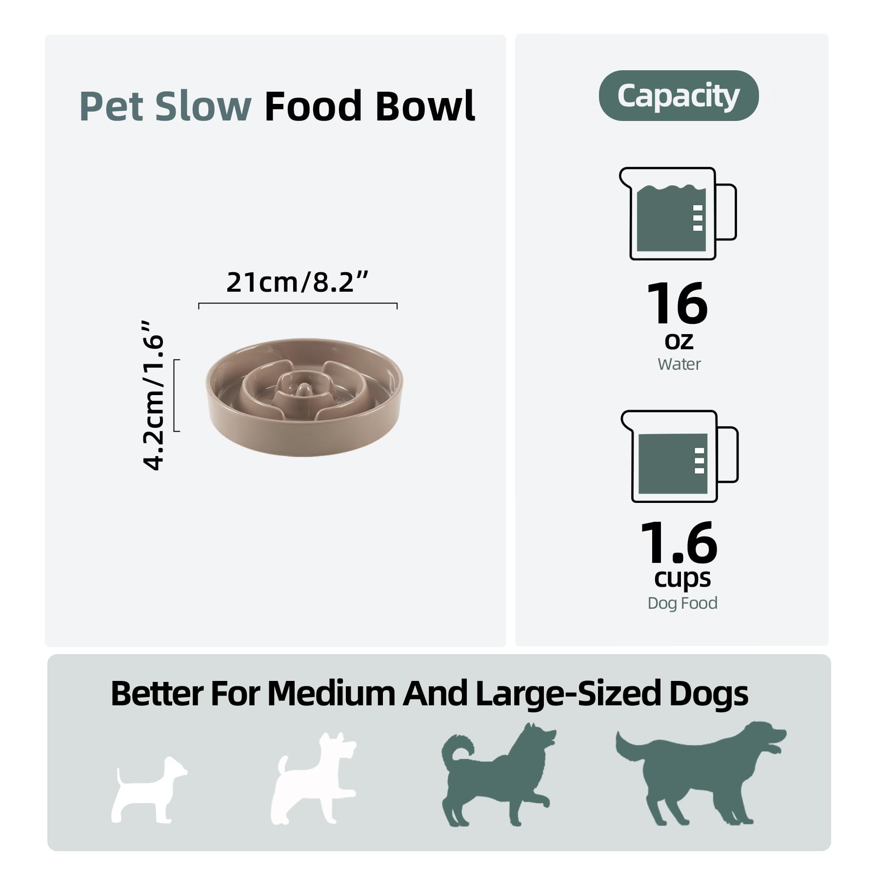 Havniva — Tazón Comedero Lento de Cerámica para Mascotas — Alimentación Pausada y Saludable para Perros y Gatos