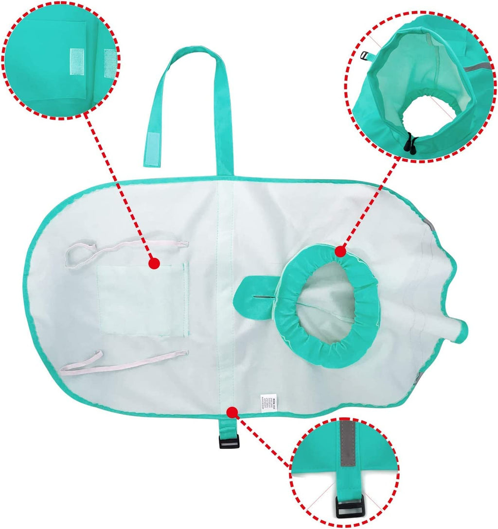 Mikayoo — Impermeable con Capucha y Tira Reflectante para Perro, Ligero y Ajustable