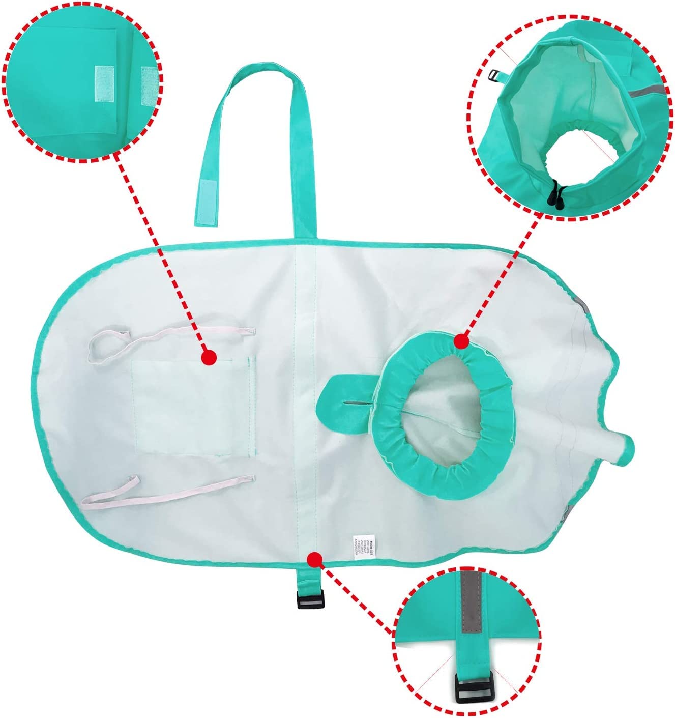 Mikayoo — Impermeable con Capucha y Tira Reflectante para Perro, Ligero y Ajustable