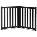 LZRS — Reja de Madera de Roble Plegable Independiente para Mascotas, Puerta de Seguridad Interior para Perros