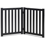 LZRS — Reja de Madera de Roble Plegable Independiente para Mascotas, Puerta de Seguridad Interior para Perros