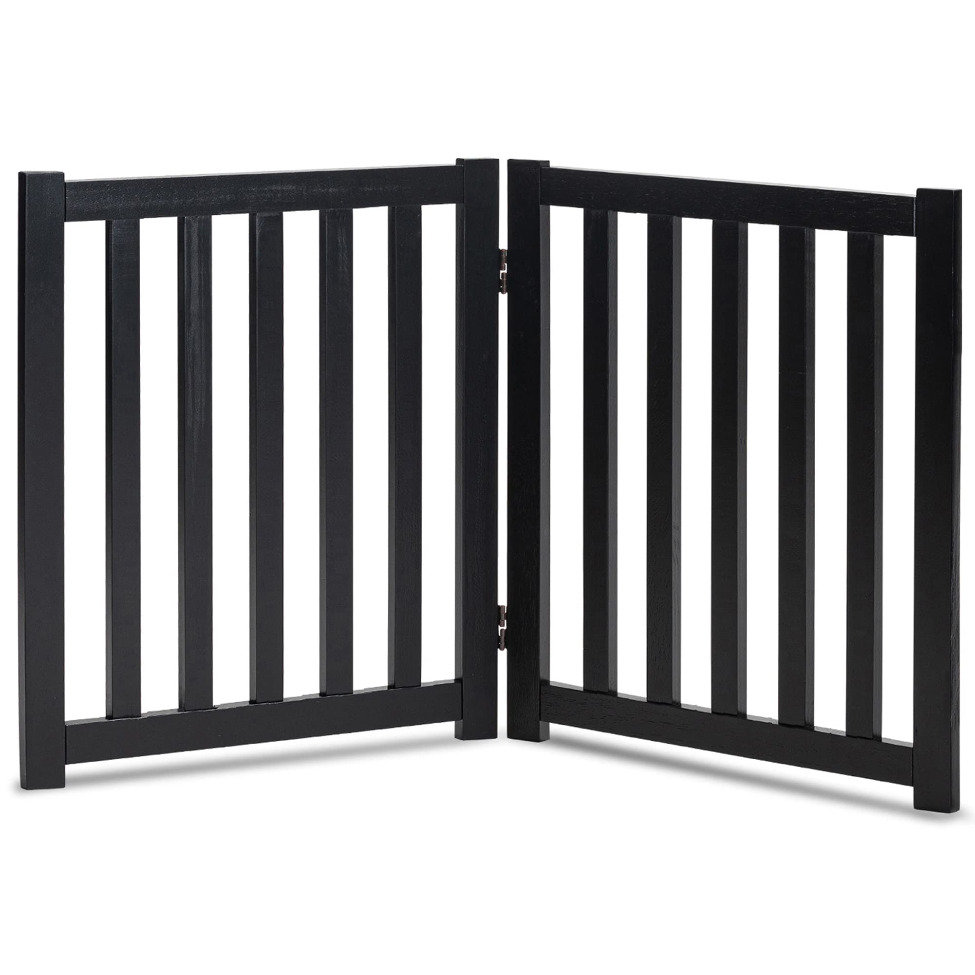 LZRS — Reja de Madera de Roble Plegable Independiente para Mascotas, Puerta de Seguridad Interior para Perros