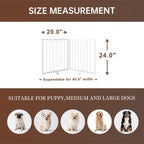 Corralito y Reja Divisoria de Metal para Perros — Puerta Abatible, Plegable y Autoportante para Interiores
