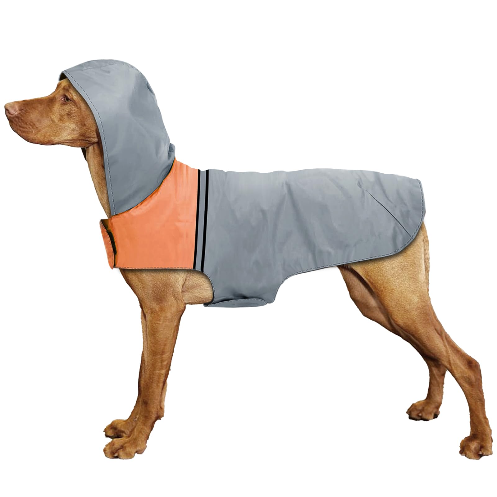 Impermeable para Perro con Tiras Reflectantes y Capucha