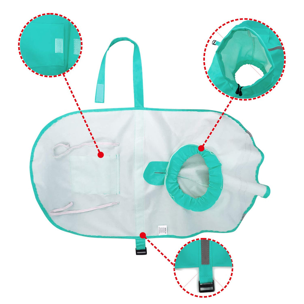 Mikayoo — Impermeable con Capucha y Tira Reflectante para Perro, Ligero y Ajustable