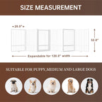 Corralito y Reja Divisoria de Metal para Perros — Puerta Abatible, Plegable y Autoportante para Interiores