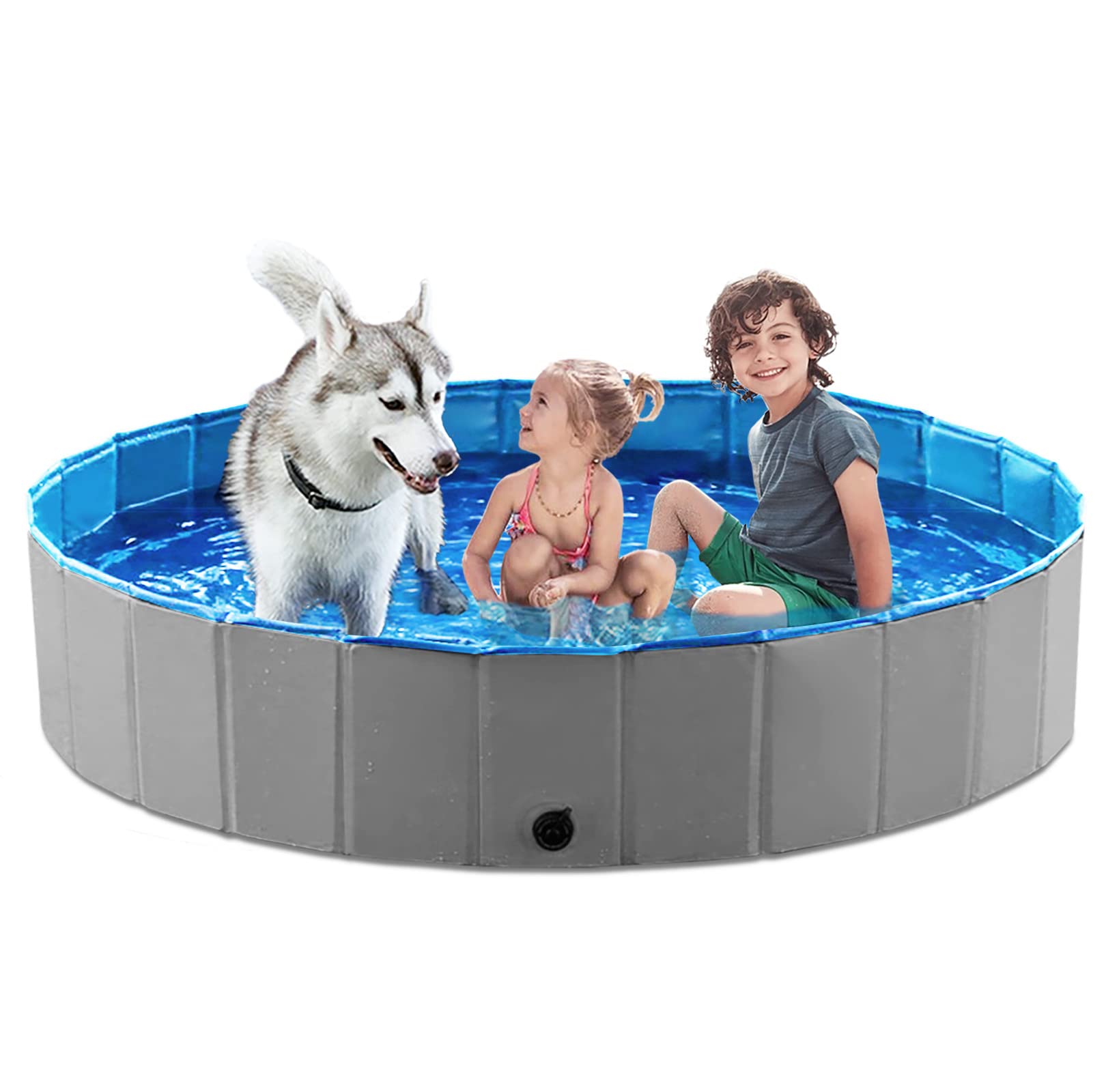 Jasonwell — Alberca Plegable y Portátil para Perros, Gatos y Niños | Tina de Baño Antiderrapante sin Inflado