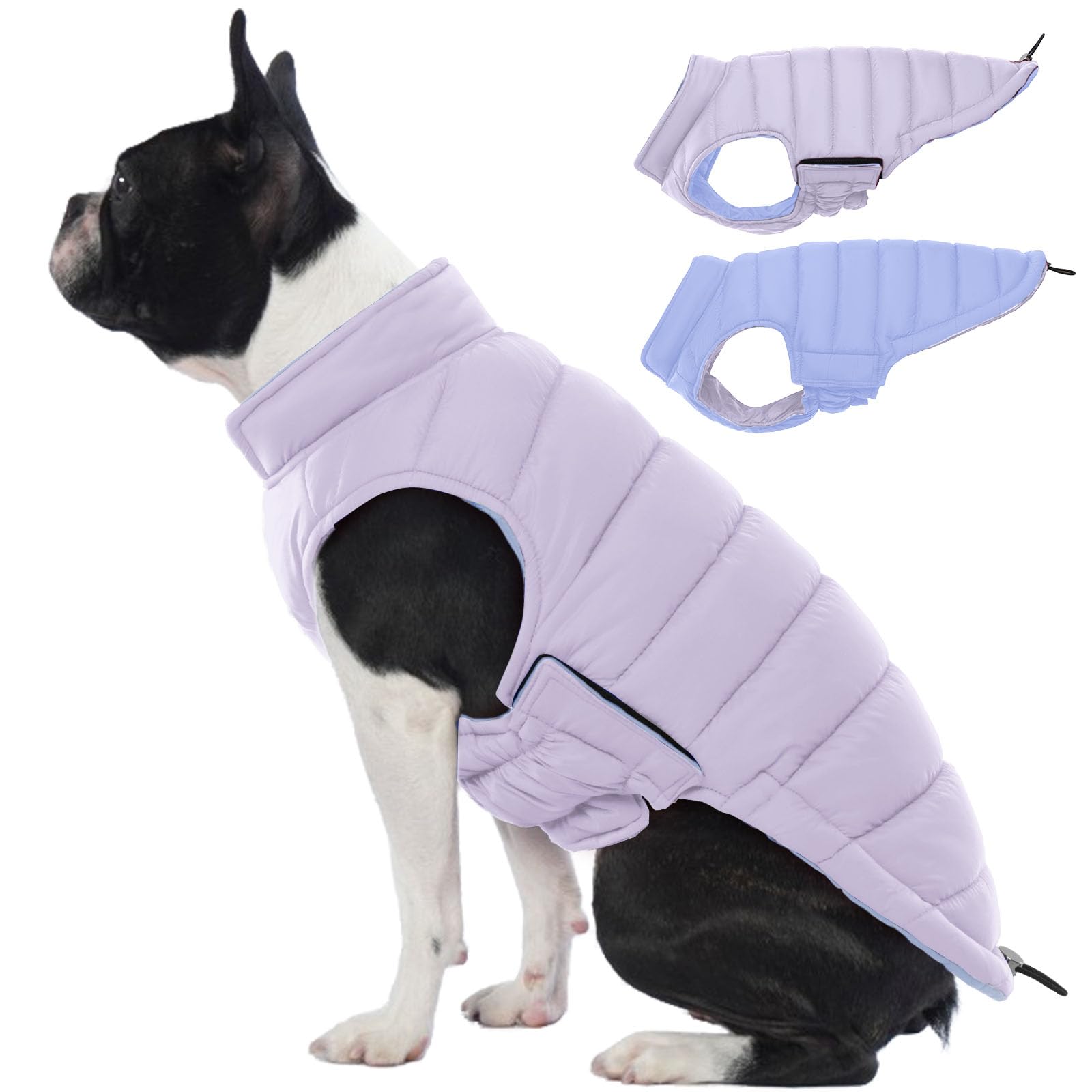 Lelepet — Chamarra Reversible Acolchada para Perro, Resistente al Viento y Agua, para Perros Pequeños