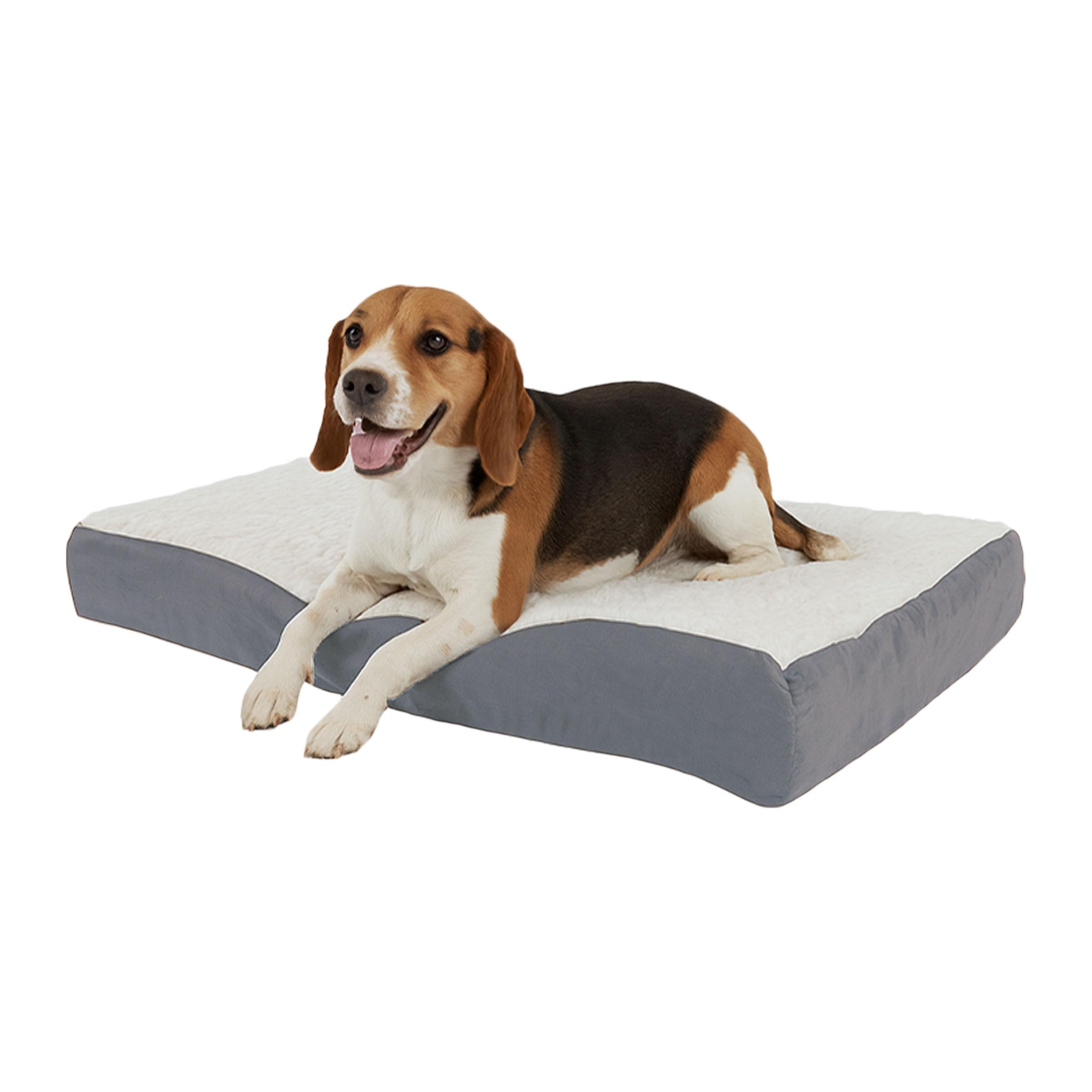 Petmaker — Cama Ortopédica con Memory Foam y Cubierta de Sherpa Lavable para Perro